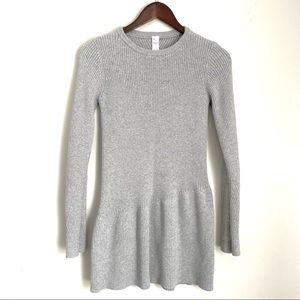 IVIVVA Girls 12 Solid Gray Top of The Whirl Long Sleeve Knit Sweater Dress X9